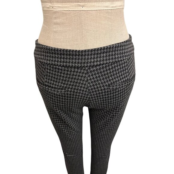 J.McLaughlin Womens Houndstooth Patterned Slim Fit Pants Size 0 Black/Gray Rayon - Picture 4 of 13